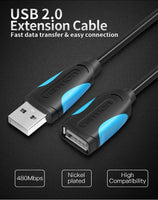 Vention USB2.0 Extension Cable 0.5M 1M 1.5M 2M 3M 5M 15M 20M