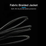 Premium 0.5M/1M/1.5M/2M/3M 3.5mm Male to Male Aux Stereo Audio Cable Nylon Braid