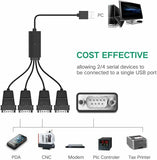 UGREEN USB to 4 x Serial RS232 Cable Adapter DB9 Converter 9-Pin Male to Male