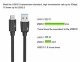 USB 3.0 A Male to USB Type-C Cable 0.5M/1M/1.5M/2M Black