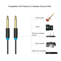 6.35mm to 6.35mm Aux Cable - Gold Plated - 0.5/1.5/2/3/5/10M