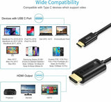 CHOETECH USB C to HDMI Cable 1.8m 4K@60Hz, USB Type C to HDMI Cable Thunderbolt 3 Compatible for MacBook Pro/iPad Pro, 2017 iMac, Dell XPS 13/15