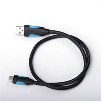 USB 2.0 A Male to USB-C Male Cable 0.25M 0.5M 1M 2M Black