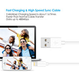 Lightning to USB A Cable for iPhone 12 Pro 11 Pro iPad 1.2M White Black