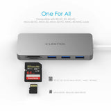 LENTION USB C Hub with 3 USB 3.0 and SD/Micro SD Card Reader for Macbook PC etc