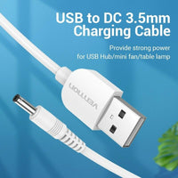 Vention 0.5M 1M 1.5M USB A to DC 3.5mm Charging Cable 5V Power Supply Cable