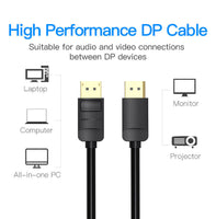 Premium DP Display Port Male to Male Cable 2M for Monitor TV Projectors