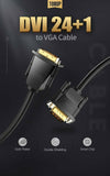 Premium DVI to VGA Male to Male Cable for TV Laptop Projector Monitor 1M to 5M