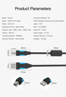 High Quality Printer Cable with Ferrite Cores 1M to 15M for HP Epson Brother etc