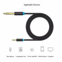 3.5mm to 6.5mm 1/4 inch Stereo Amplifier Guitar Cable Audio Lead 0.5M-10M length