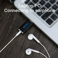 Vention USB External Sound Card with 3.5mm Female Headphone and Microphone ports