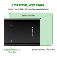 Choetech 10400mAh Premium Power Bank with Lightning Input