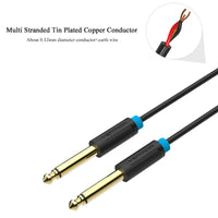 6.35mm to 6.35mm Aux Cable - Gold Plated - 0.5/1.5/2/3/5/10M