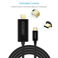 Choetech USB-C to Mini DP Cable Mini DisplayPort Adapter Cable 1.5M for Macbook Pro iPad iMac and other type-c devices