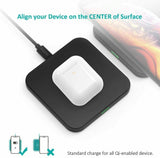 CHOETECH 10W Wireless Charger Fast Wireless Charging Pad Compatible with iPhone 12/12 Pro/11/11 Pro Samsung, AirPods etc