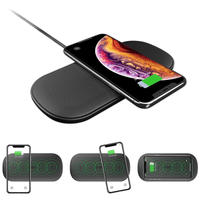 CHOETECH Dual Fast Wireless Charger, 7.5W 5 Coils Wireless Charging Pad Compatible with iPhone and Samsung phones