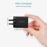 CHOETECH 18W USB A Wall Charger Quick Charge 3.0 Wall Charger Adapter QC 3.0