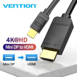 Vention 1.5M 2M 3M Mini DP to HDMI Cable 4K Mini DisplayPort to HDMI Cable