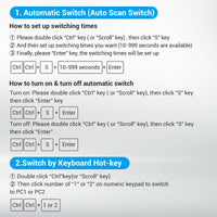 Vention USB HDMI KVM Switch 4K 2 IN 1 OUT HDMI Switcher and Extended 4 Ports Hub