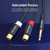 Vention 3.5mm Male to 2 RCA Female Audio Cable 0.3M Stereo Cable for Phone PC