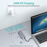 CHOETECH USB C Adapter Hub with 4K HDMI 100W PD Power,3 USB 3.0, RJ45 Ethernet, 60HZ VGA, SD/TF Card Reader