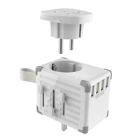 Zikko eLUGGAGE S Worldwide Travel Smart Adapter EU UK AU US CN with 4 USB Ports