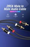 Premium 1M 1.5M 2RCA to 2RCA Audio Cable Male to Male for TV Speaker DVD etc