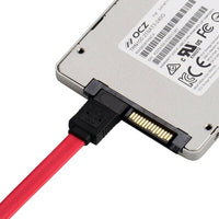 Right Angle SATA 3.0 7-Pin Data Cable Super Speed SSD HDD in Red - 0.5M - 6Gbps