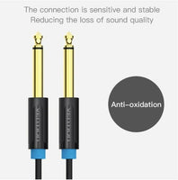 6.35mm to 6.35mm Aux Cable - Gold Plated - 0.5/1.5/2/3/5/10M