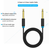 6.35mm to 6.35mm Aux Cable - Gold Plated - 0.5/1.5/2/3/5/10M