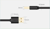 UGREEN USB2.0 A Male To Male Cable 0.25M/0.5M/1M/1.5M/2M/3M for HDD etc