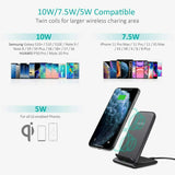 CHOETECH 15W/10W/7.5W Wireless Charger with QC 3.0 Adapter for iPhone and Samsung phones