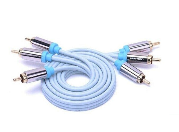 Vention 3 RCA To 3 RCA Cable Gold Plated Male to Male AV Cable For TV - 2M