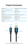 Vention 3M USB 2.0 A Male to USB C Male Fast Charging Cable for phones