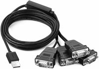 UGREEN USB to 4 x Serial RS232 Cable Adapter DB9 Converter 9-Pin Male to Male