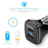 Choetech 38W Car Charger - 20W USB C PD and 18W USB-A QC 3.0 Charging for iphone and Samsung