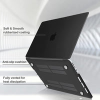 Hard Case for New MacBook Pro 14-inch 2023 Model A2779 M2 Pro M2 Max with Keyboard Cover - Black