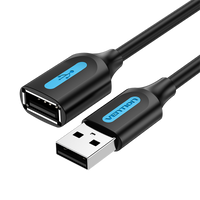 Vention USB 2.0 A Male to A Female Extension Cable  0.5M/1M/1.5M/2M/3M/5M