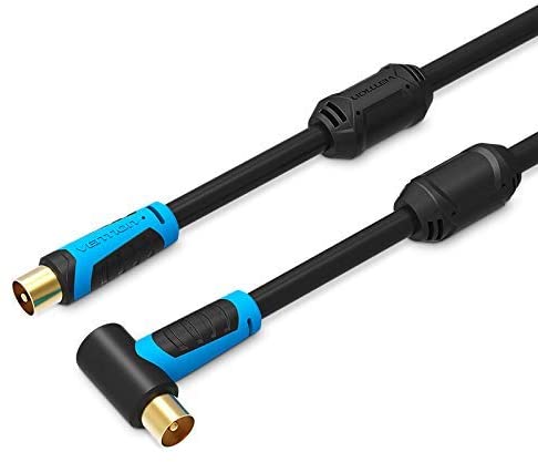 Premium 2M Right Angle TV Antenna Cable Flylead Cord Coax Lead PAL Male