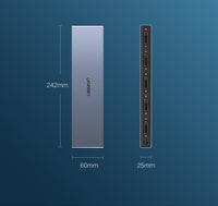 UGREEN 4 Way DVI Video Splitter Box Distribution Amplifier 1 in 4 Out Splits 1 Video Signal into Multi Monitors Supports Cascade Connection