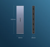 UGREEN 4 Way DVI Video Splitter Box Distribution Amplifier 1 in 4 Out Splits 1 Video Signal into Multi Monitors Supports Cascade Connection