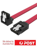 Right Angle SATA 3.0 7-Pin Data Cable Super Speed SSD HDD in Red - 0.5M - 6Gbps