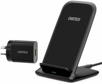 Choetech 10W Wireless Charging Stand with wall plug for iPhone 13 and iPhone 12 series