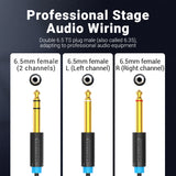 Vention TRS 6.5mm Male to 2*6.5mm Male Audio Cable - 1m 2m 3m 5m