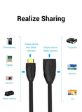 Vention 1m Mini HDMI to HDMI Extension Cable for Cameras, TVs etc - 4K Compatible