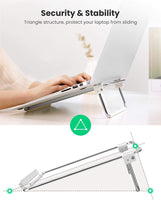 UGREEN Laptop Stand Foldable Adjustable Desk Laptop Riser Metal Laptop Holder Compatible for 11 to 16 Inch MacBook Pro, MacBook Air, Dell XPS 13 15, Thinkpad, Asus ZenBook