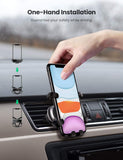 UGREEN Car Phone Holder Air Vent Mount Gravity Auto Clamp Retractable Cradle Clip Compatible for iPhone , Samsung etc