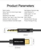 Vention USB Type C to 3.5mm Audio Cable - 1.5M