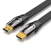 HDMI Cable, 1.5M/3M Flat Nylon Braided 4K@60Hz UHD HDMI Cable for TV, Projector, Xbox, PlayStation, Monitor etc