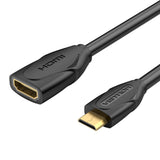 Vention 1m Mini HDMI to HDMI Extension Cable for Cameras, TVs etc - 4K Compatible